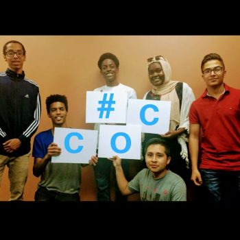 San Diego youth holding up signs for the Childhood Obesity Conference (COC)