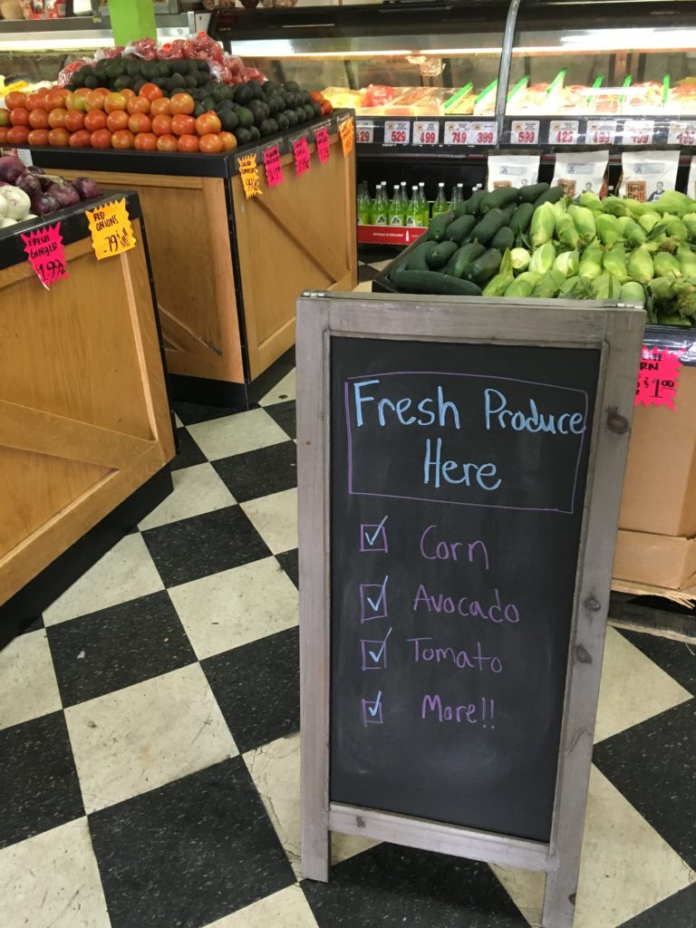 Promoting healthy food with new A-frame chalkboard